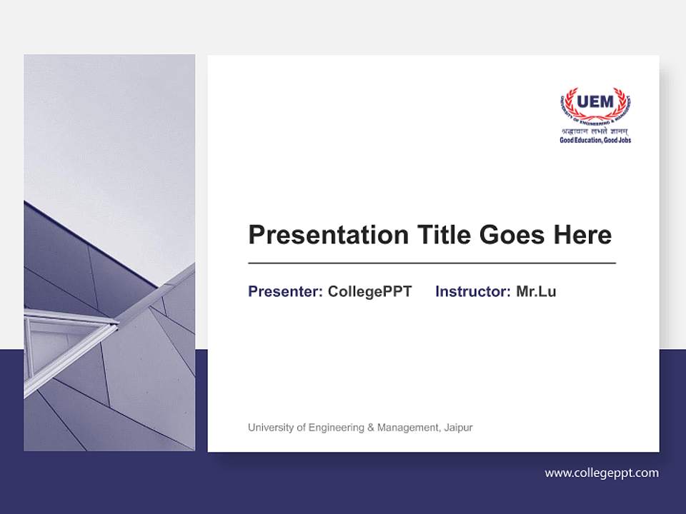 University of Engineering & Management, Jaipur General PPT Template4:3 ratio PPT effect preview image6