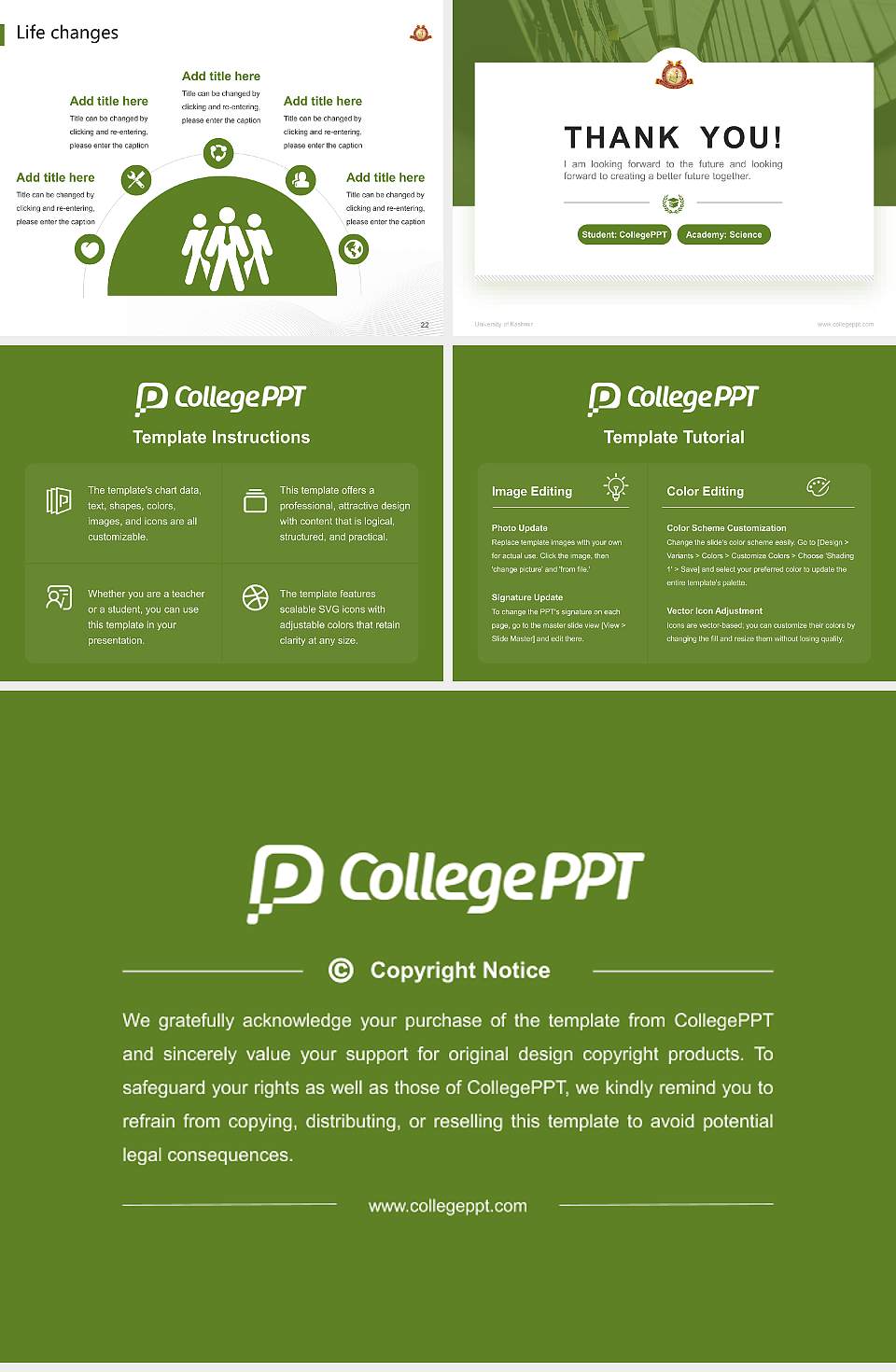 University of Kashmir National Scholarship Defense PPT Template4:3 ratio PPT effect preview image4