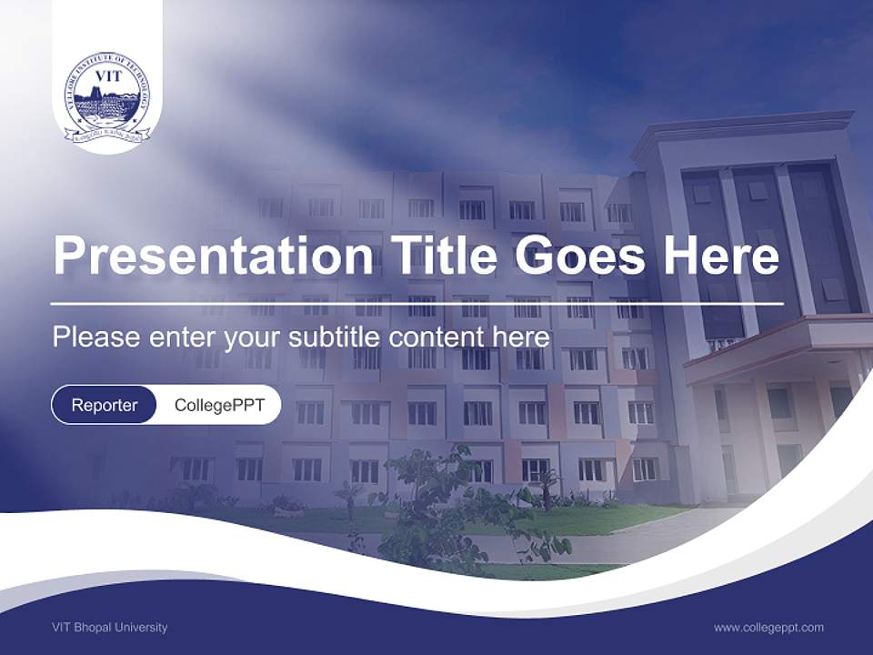 VIT Bhopal University Lecture Sharing and Networking Event PPT Template4:3 ratio PPT effect preview image4
