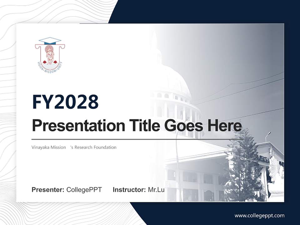 Vinayaka Mission ‘s Research Foundation Academic Presentation/Research Findings Report PPT Template4:3 ratio PPT effect preview image5