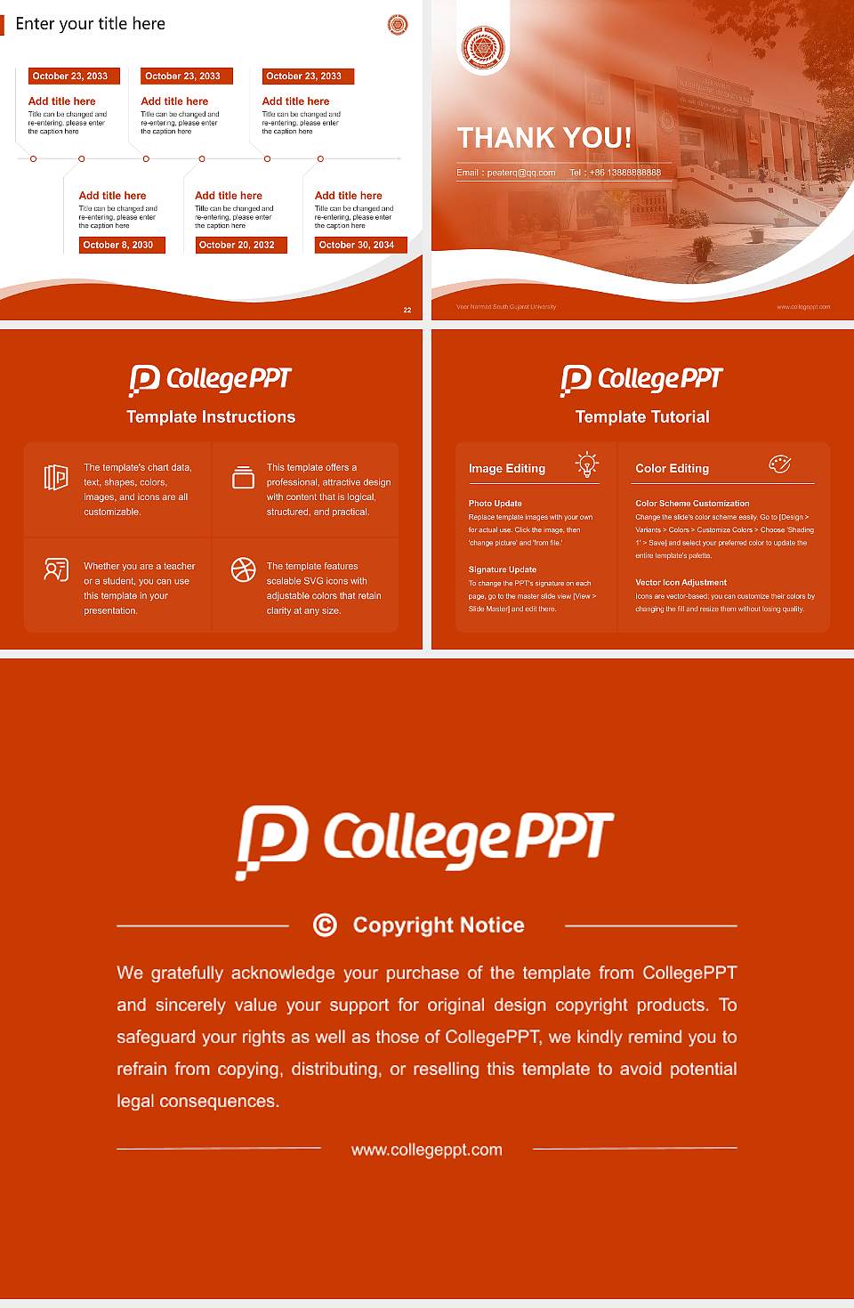 Veer Narmad South Gujarat University Lecture Sharing and Networking Event PPT Template4:3 ratio PPT effect preview image4