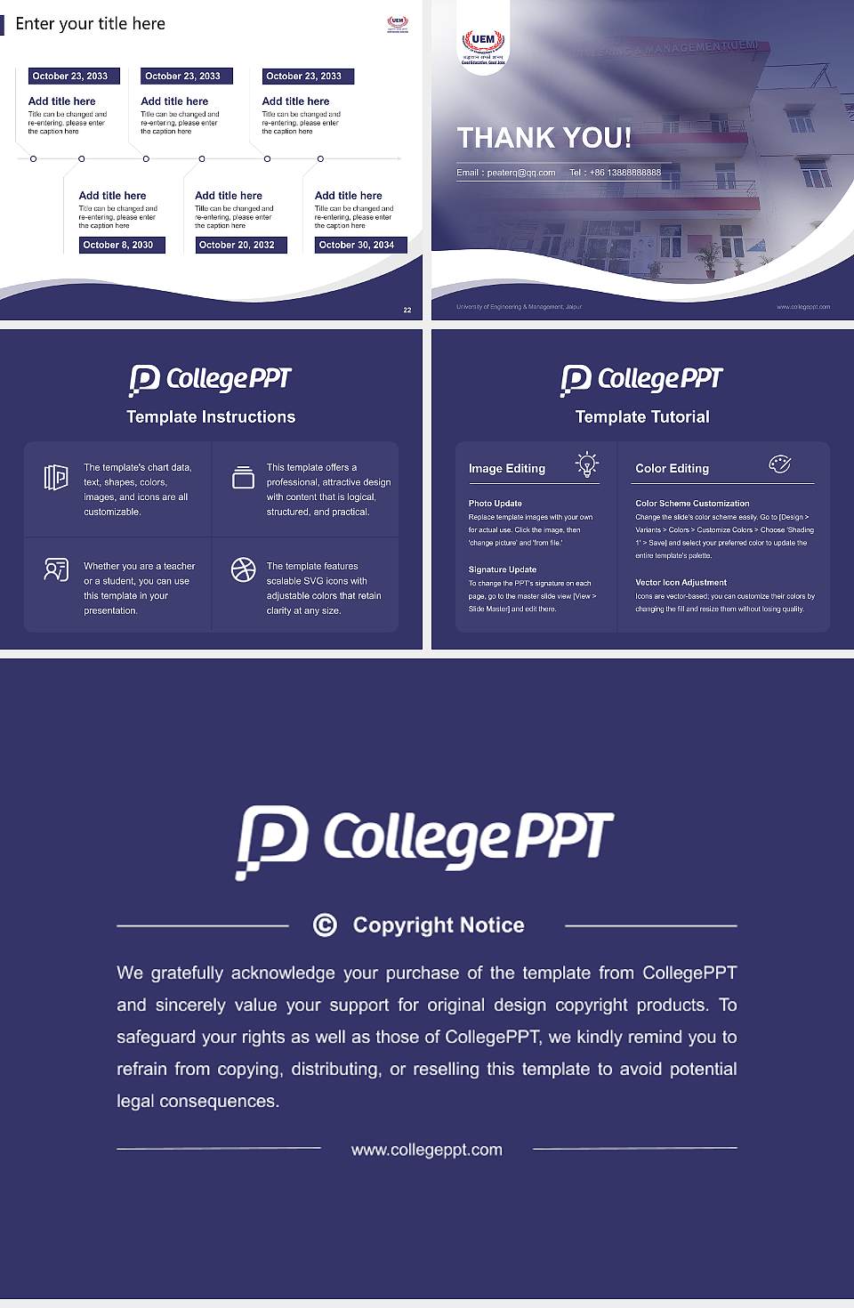 University of Engineering & Management, Jaipur Lecture Sharing and Networking Event PPT Template4:3 ratio PPT effect preview image4
