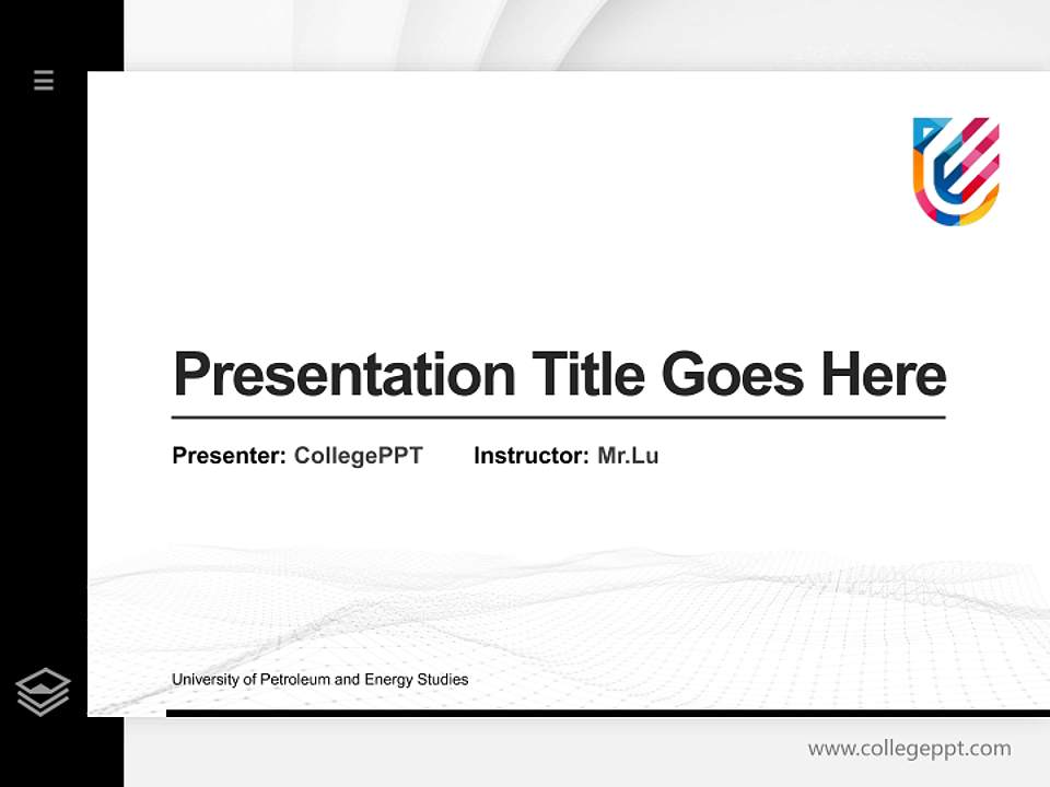 University of Petroleum and Energy Studies Thesis Proposal/Graduation Defense PPT Template4:3 ratio PPT effect preview image5