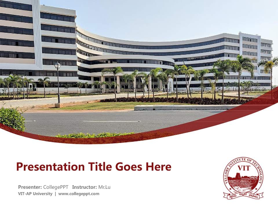 VIT-AP University Course/Courseware Creation PPT Template4:3 ratio PPT effect preview image5