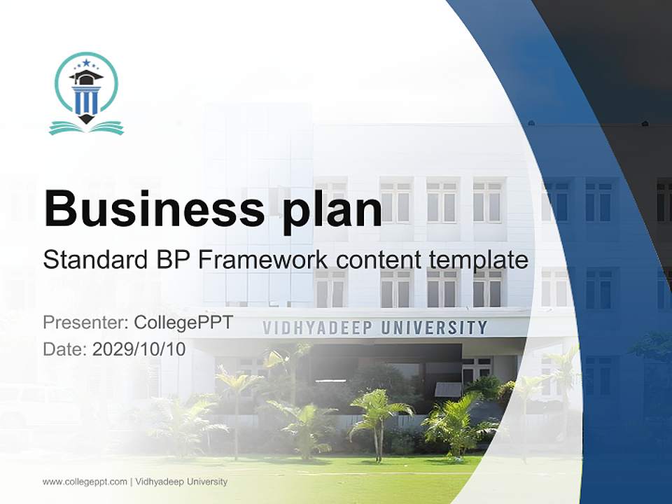 Vidhyadeep University Competition/Entrepreneurship Contest PPT Template4:3 ratio PPT effect preview image9