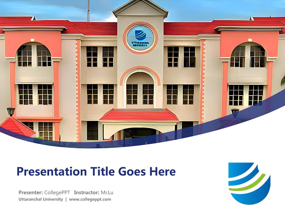 Uttaranchal University Course/Courseware Creation PPT Template4:3 ratio PPT effect preview image5