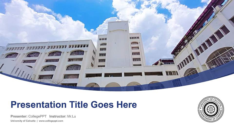 University of Calcutta Course/Courseware Creation PPT Template16:9 ratio PPT effect preview image