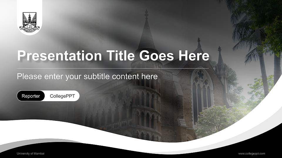 University of Mumbai Lecture Sharing and Networking Event PPT Template16:9 ratio PPT effect preview image