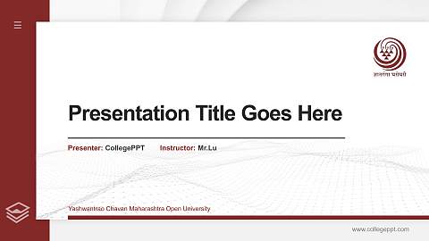 Yashwantrao Chavan Maharashtra Open University Thesis Proposal/Graduation Defense PPT Template
