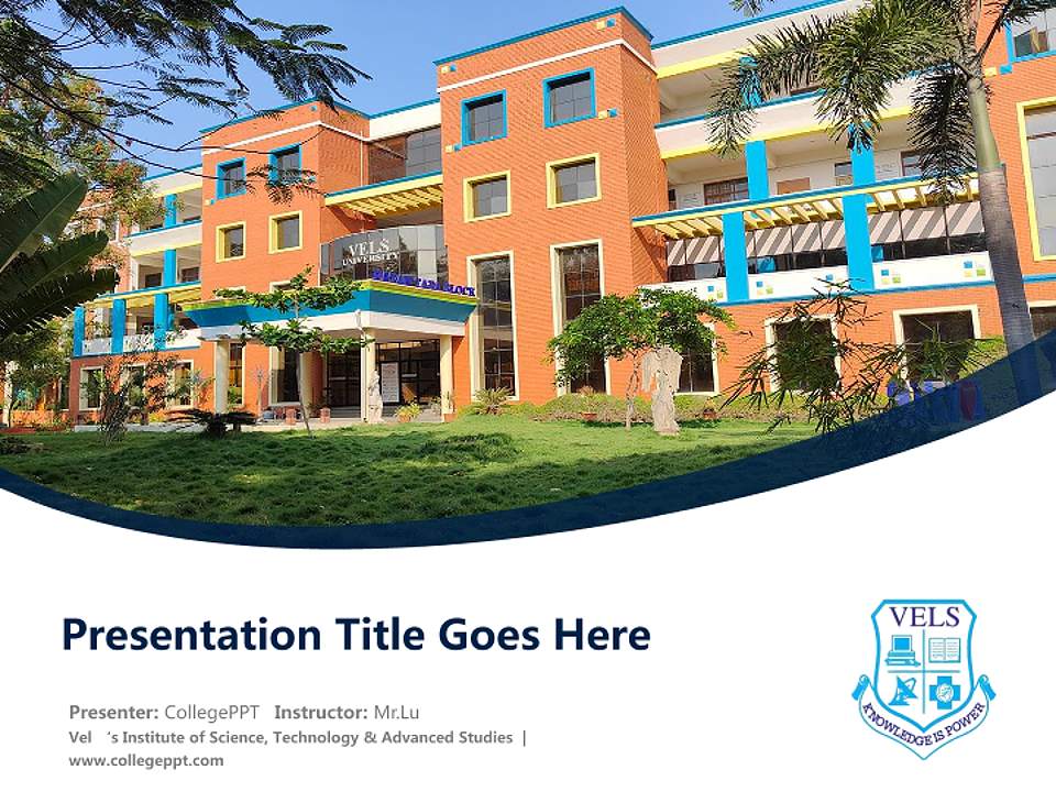 Vel ‘s Institute of Science, Technology & Advanced Studies Course/Courseware Creation PPT Template4:3 ratio PPT effect preview image5