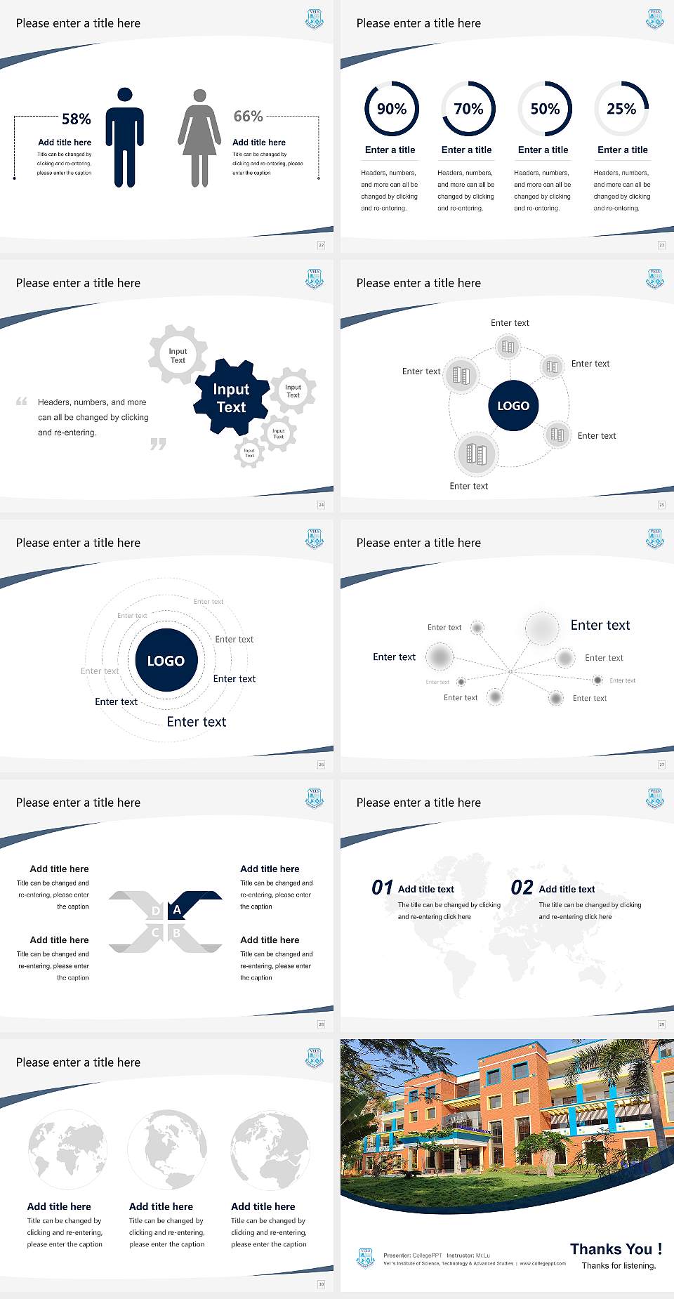 Vel ‘s Institute of Science, Technology & Advanced Studies Course/Courseware Creation PPT Template4:3 ratio PPT effect preview image4