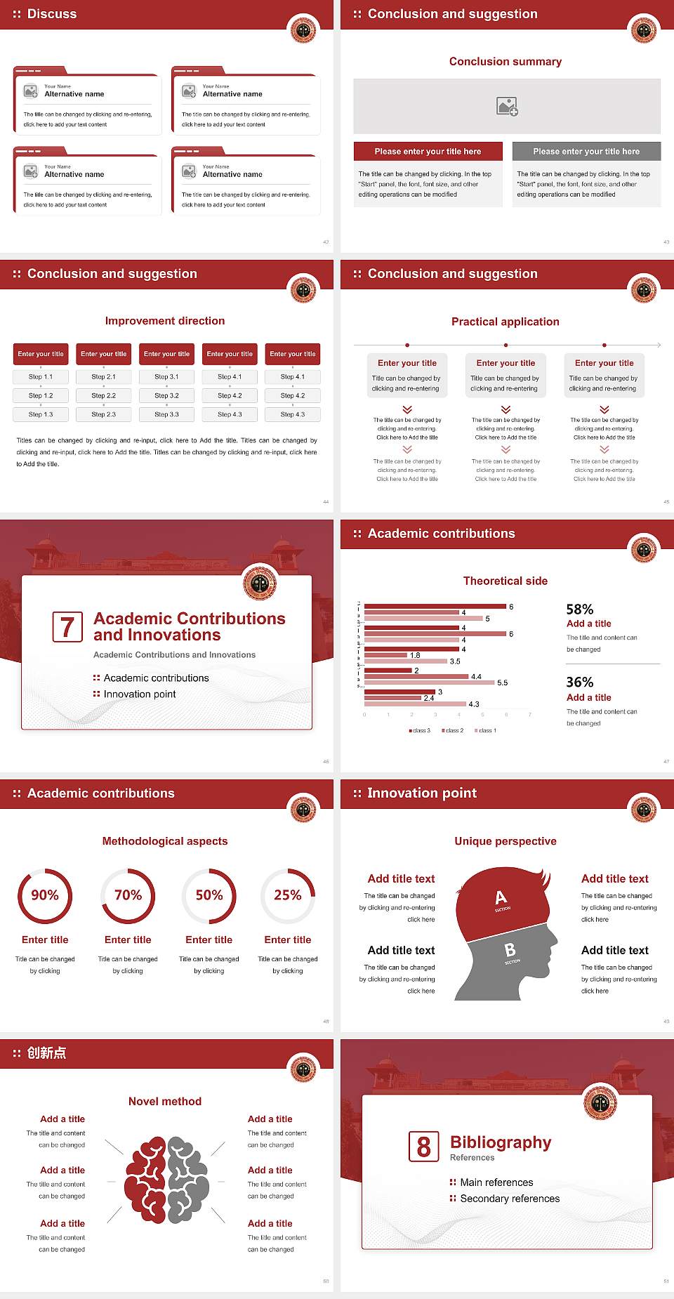 University of Rajasthan Graduation Thesis Defense PPT Template4:3 ratio PPT effect preview image6