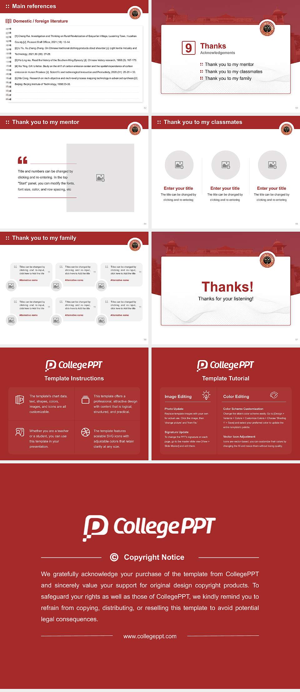 University of Rajasthan Graduation Thesis Defense PPT Template4:3 ratio PPT effect preview image7