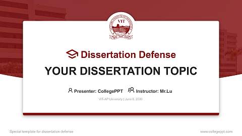 VIT-AP University Graduation Thesis Defense PPT Template