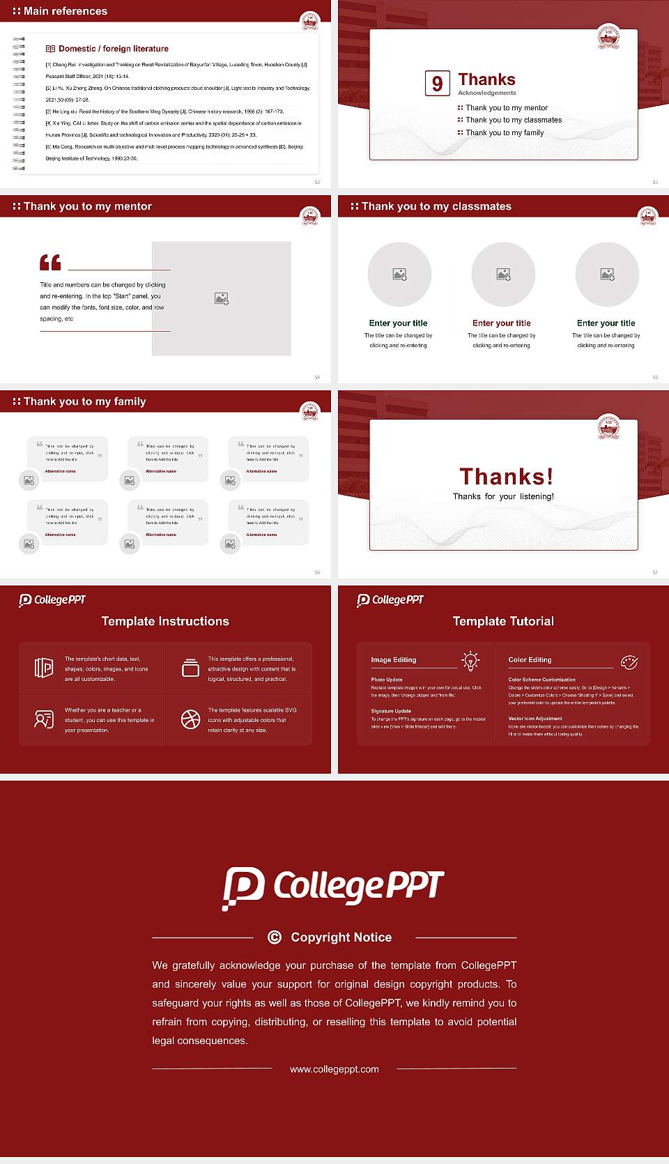VIT-AP University Graduation Thesis Defense PPT Template16:9 ratio PPT effect preview image7