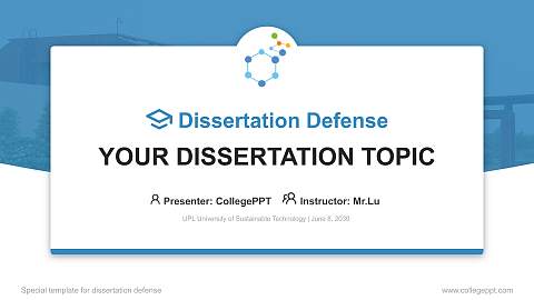 UPL University of Sustainable Technology Graduation Thesis Defense PPT Template