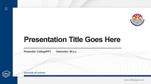 University of Lucknow Thesis Proposal/Graduation Defense PPT Template
