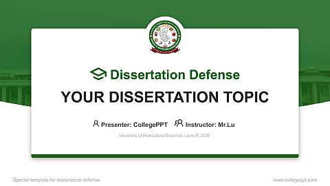 University of Horticultural Sciences Graduation Thesis Defense PPT Template