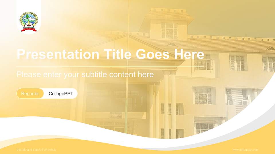 Uttarakhand Sanskrit University Lecture Sharing and Networking Event PPT Template16:9 ratio PPT effect preview image