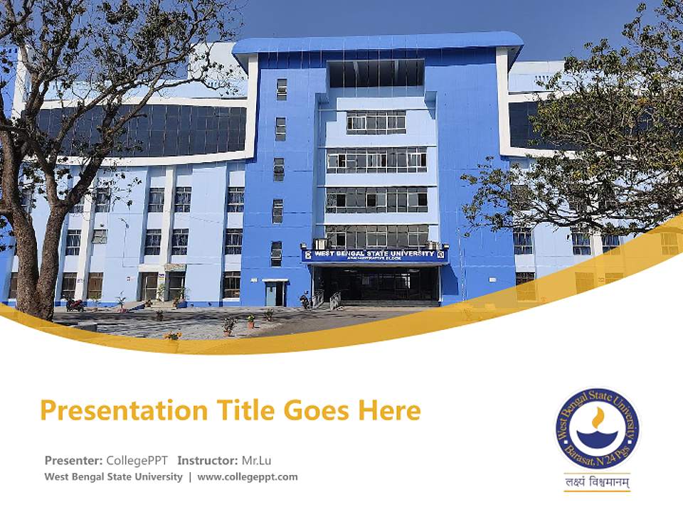 West Bengal State University Course/Courseware Creation PPT Template4:3 ratio PPT effect preview image5