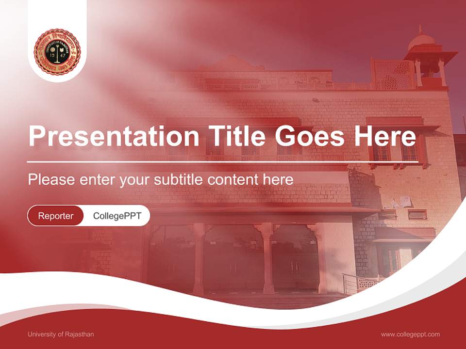 University of Rajasthan Lecture Sharing and Networking Event PPT Template4:3 ratio PPT effect preview image4