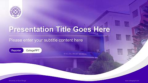 University of Gour Banga Lecture Sharing and Networking Event PPT Template