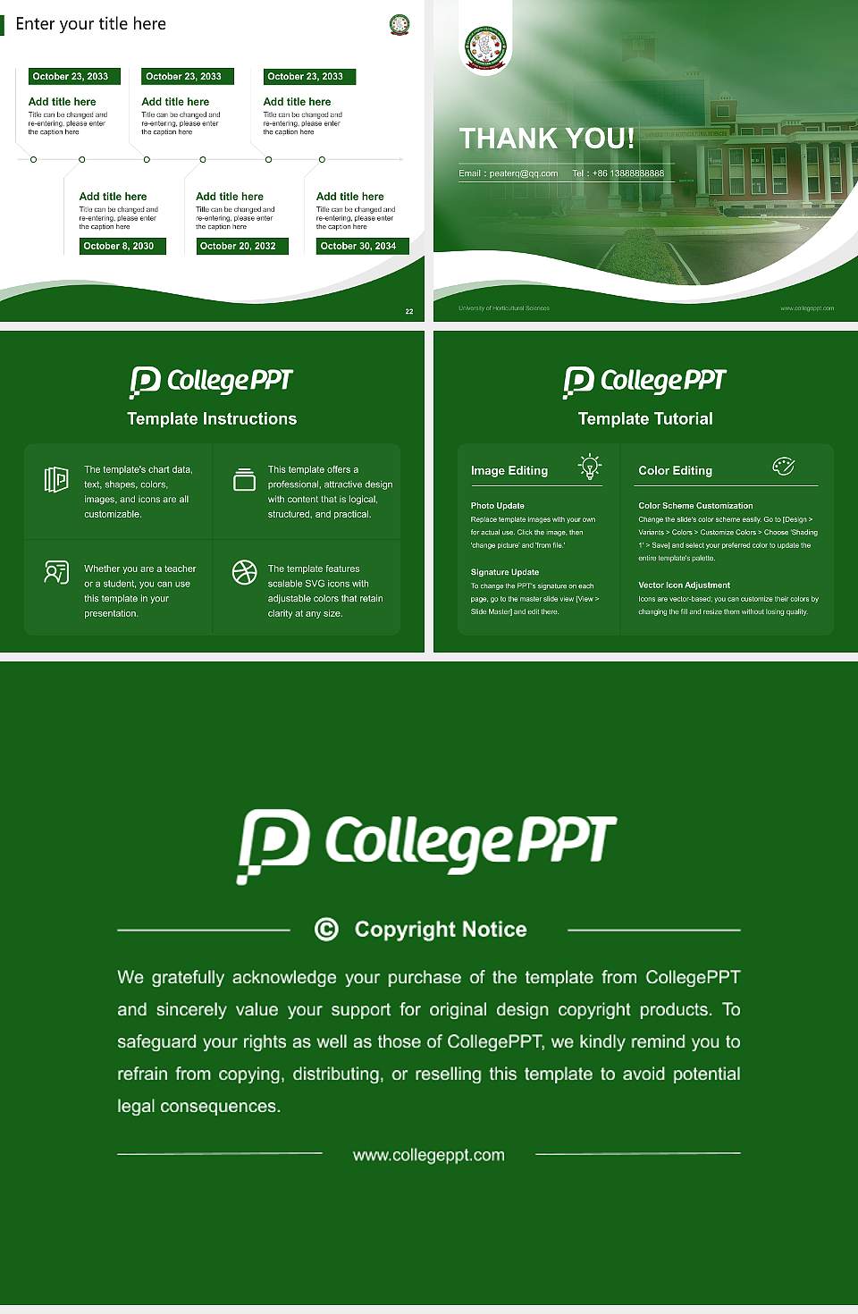 University of Horticultural Sciences Lecture Sharing and Networking Event PPT Template4:3 ratio PPT effect preview image4