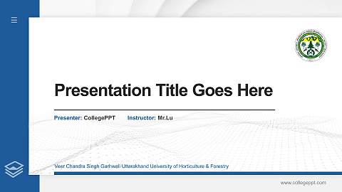 Veer Chandra Singh Garhwali Uttarakhand University of Horticulture & Forestry Thesis Proposal/Graduation Defense PPT Template
