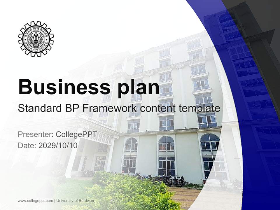 University of Burdwan Competition/Entrepreneurship Contest PPT Template4:3 ratio PPT effect preview image9