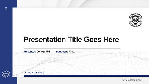 University of Calcutta Thesis Proposal/Graduation Defense PPT Template