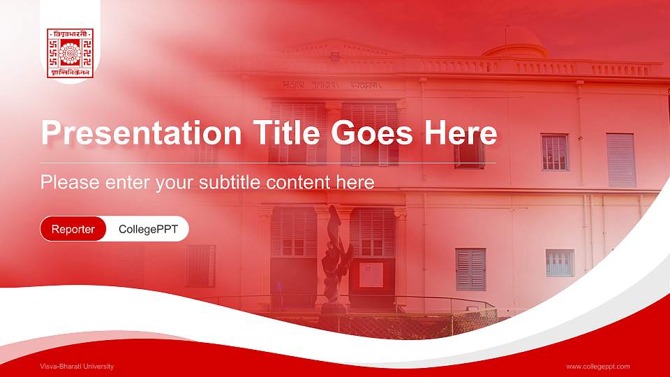 Visva-Bharati University Lecture Sharing and Networking Event PPT Template16:9 ratio PPT effect preview image