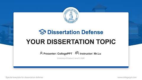 University of Calicut Graduation Thesis Defense PPT Template