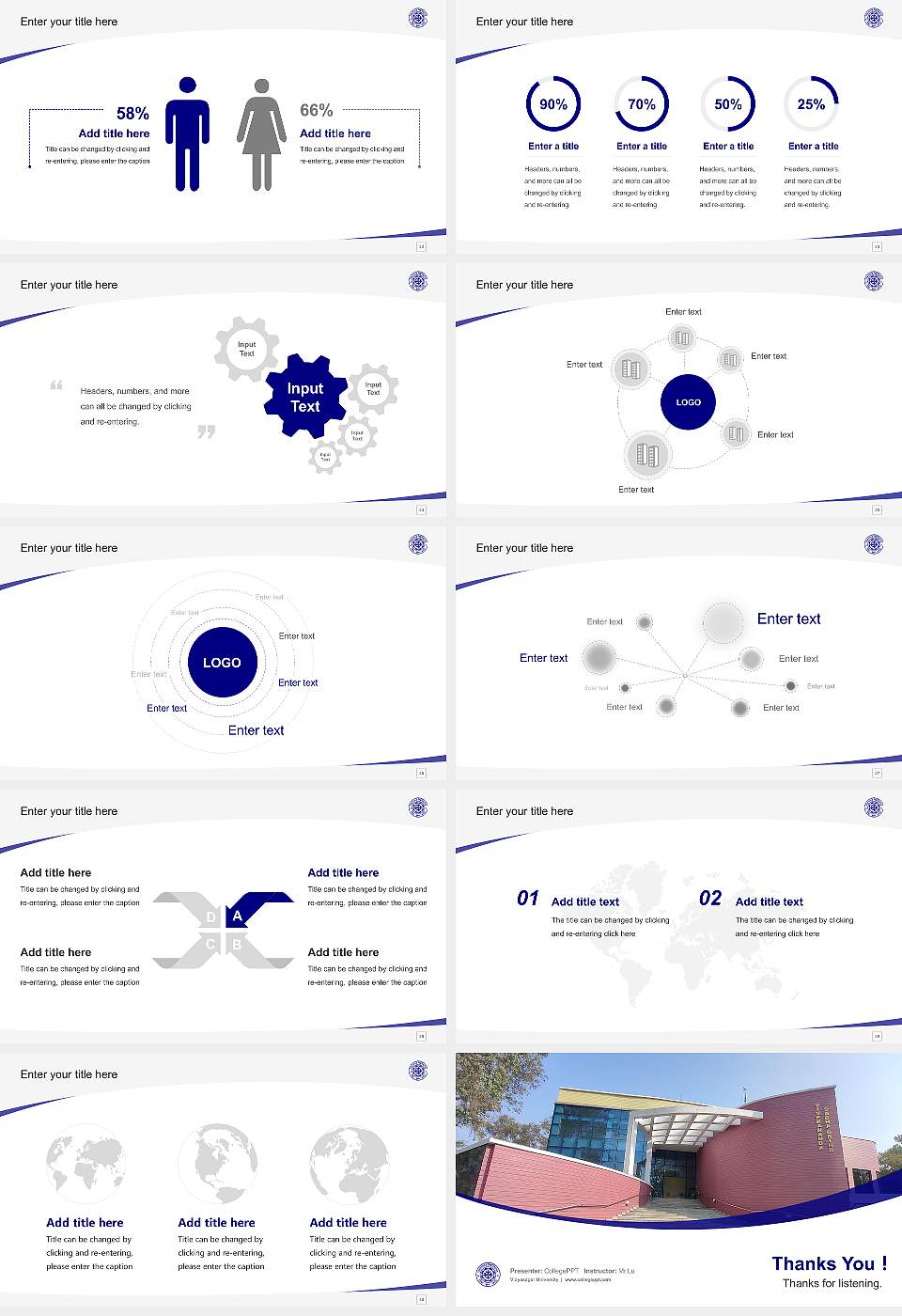 Vidyasagar University Course/Courseware Creation PPT Template16:9 ratio PPT effect preview image4