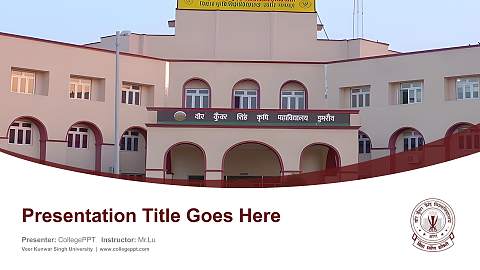 Veer Kunwar Singh University Course/Courseware Creation PPT Template