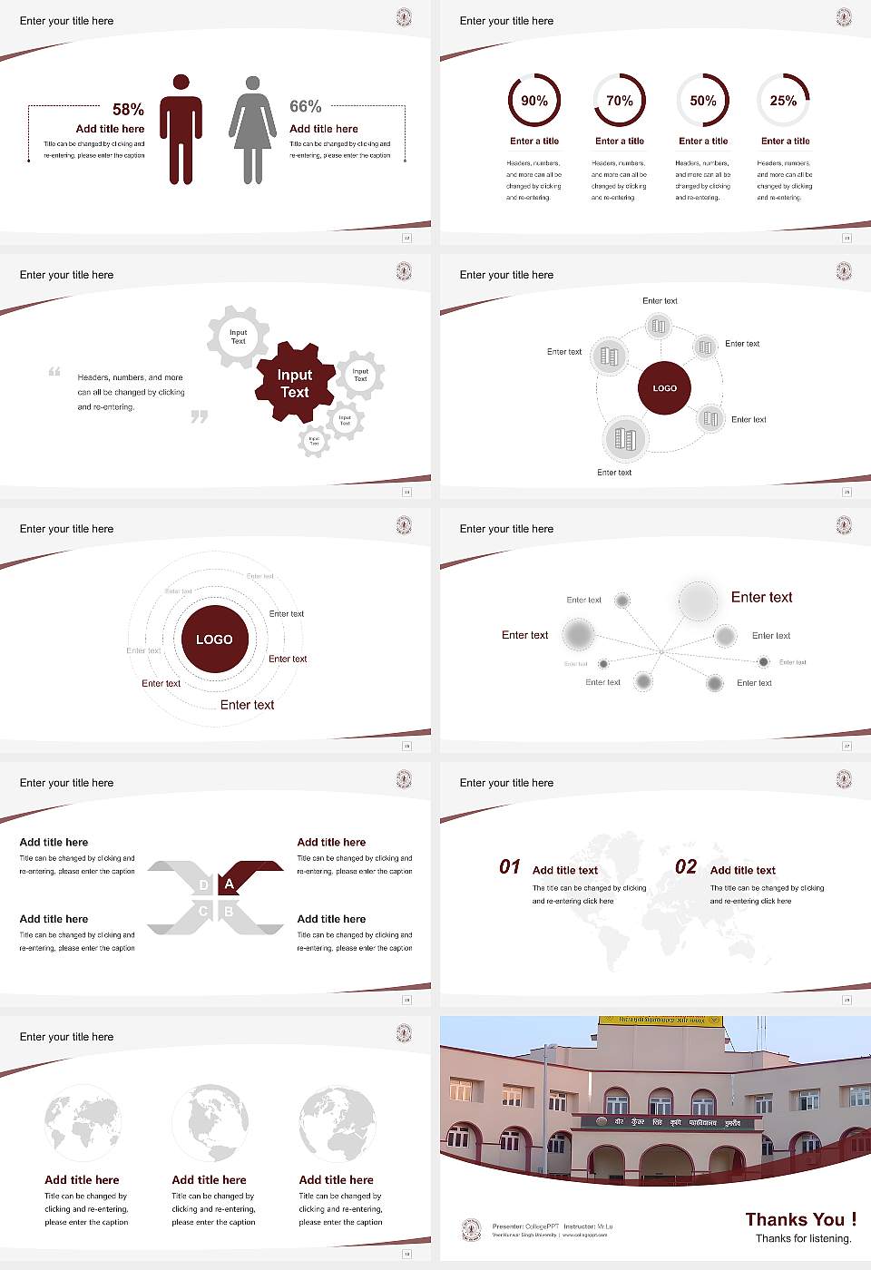 Veer Kunwar Singh University Course/Courseware Creation PPT Template16:9 ratio PPT effect preview image4