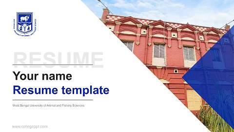 West Bengal University of Animal and Fishery Sciences Resume PPT Template