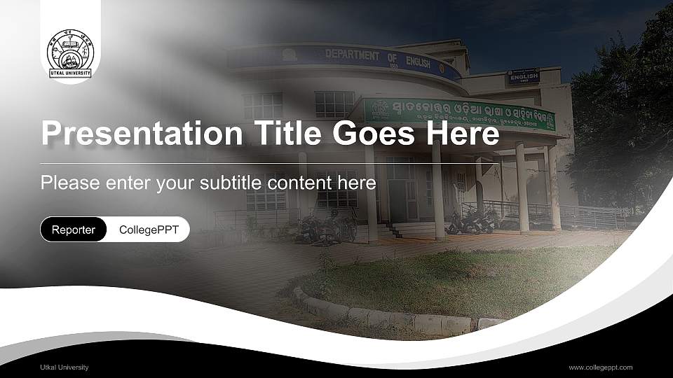 Utkal University Lecture Sharing and Networking Event PPT Template16:9 ratio PPT effect preview image