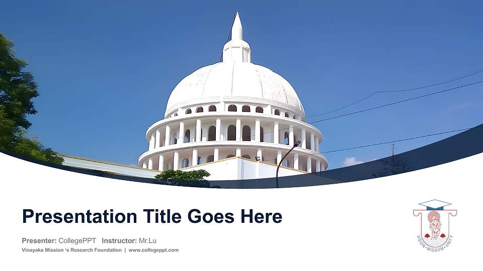 Vinayaka Mission ‘s Research Foundation Course/Courseware Creation PPT Template16:9 ratio PPT effect preview image