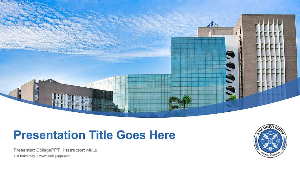 XIM University Course/Courseware Creation PPT Template16:9 ratio PPT effect preview image