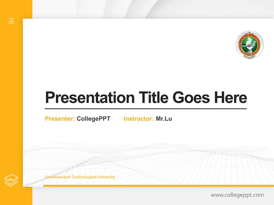 Visveswaraiah Technological University Thesis Proposal/Graduation Defense PPT Template4:3 ratio PPT effect preview image5