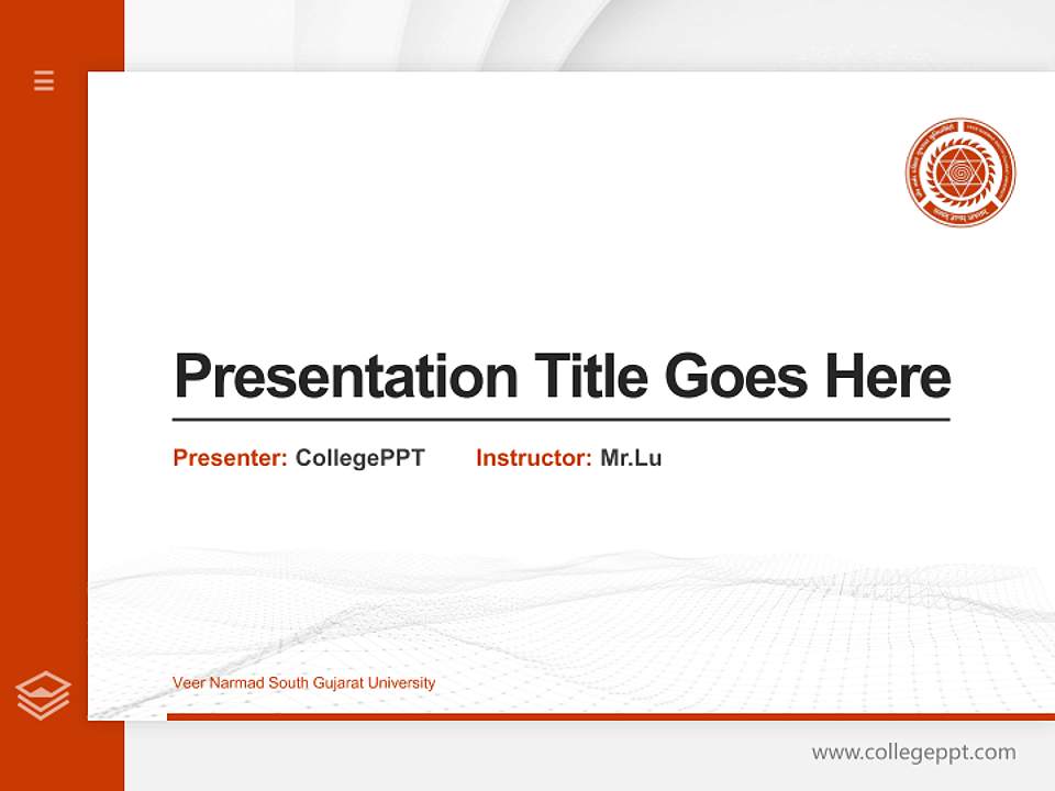Veer Narmad South Gujarat University Thesis Proposal/Graduation Defense PPT Template4:3 ratio PPT effect preview image5