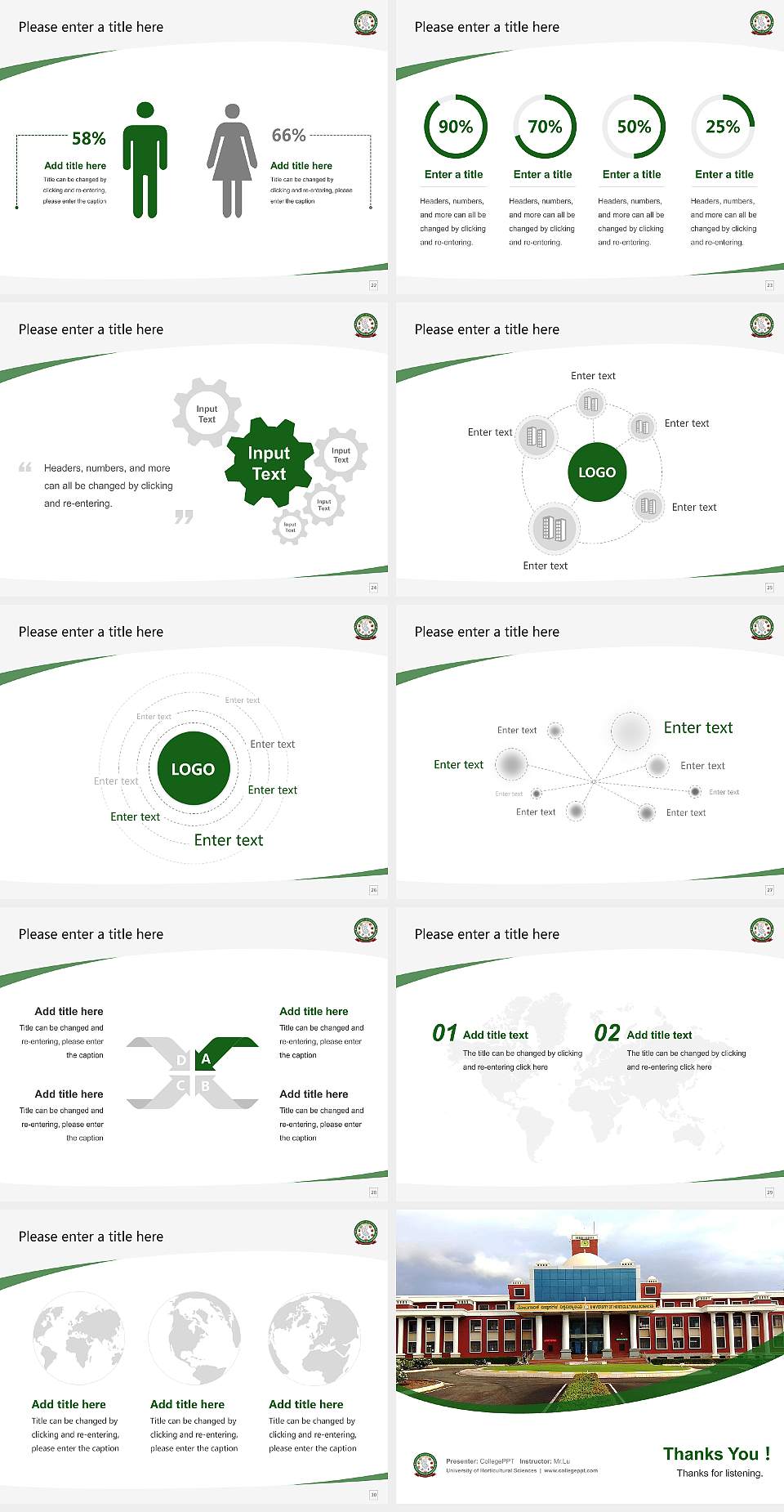 University of Horticultural Sciences Course/Courseware Creation PPT Template4:3 ratio PPT effect preview image4