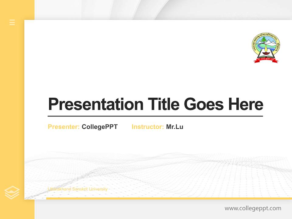 Uttarakhand Sanskrit University Thesis Proposal/Graduation Defense PPT Template4:3 ratio PPT effect preview image5