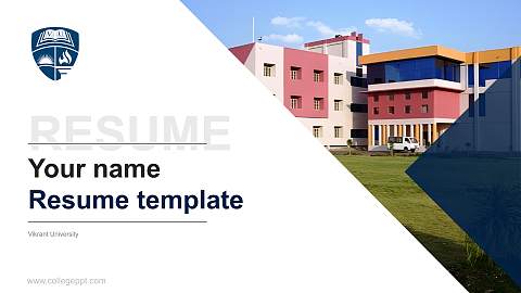 Vikrant University Resume PPT Template