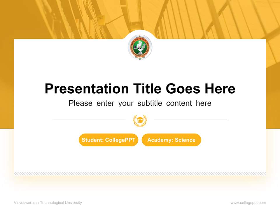 Visveswaraiah Technological University National Scholarship Defense PPT Template4:3 ratio PPT effect preview image4
