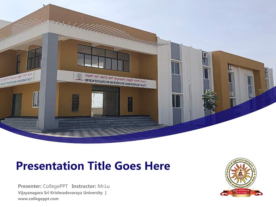 Vijayanagara Sri Krishnadevaraya University Course/Courseware Creation PPT Template4:3 ratio PPT effect preview image5