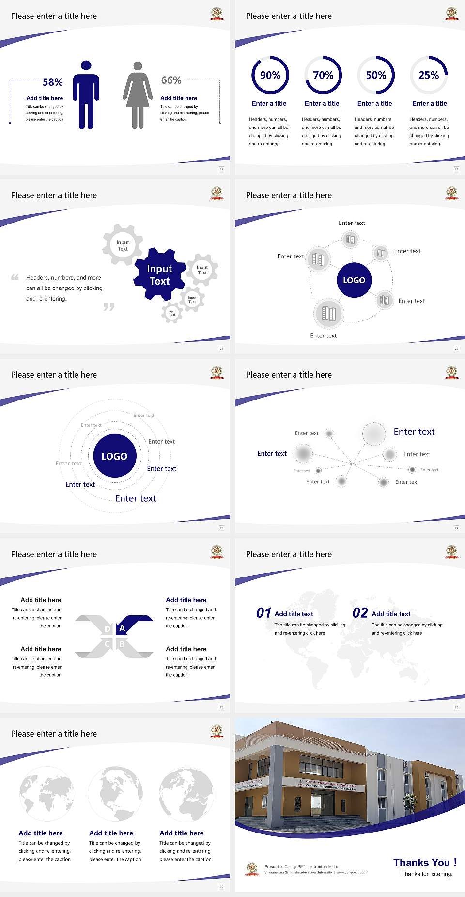 Vijayanagara Sri Krishnadevaraya University Course/Courseware Creation PPT Template4:3 ratio PPT effect preview image4