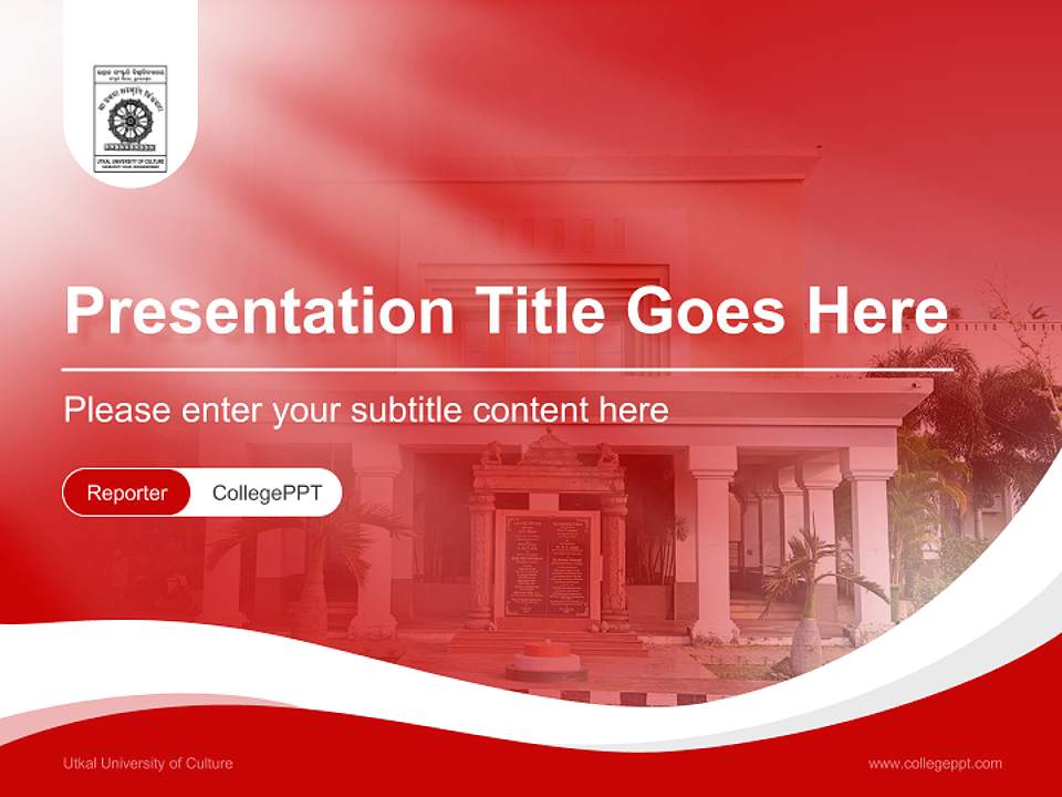 Utkal University of Culture Lecture Sharing and Networking Event PPT Template4:3 ratio PPT effect preview image4