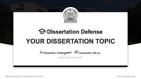 Utkal University Graduation Thesis Defense PPT Template