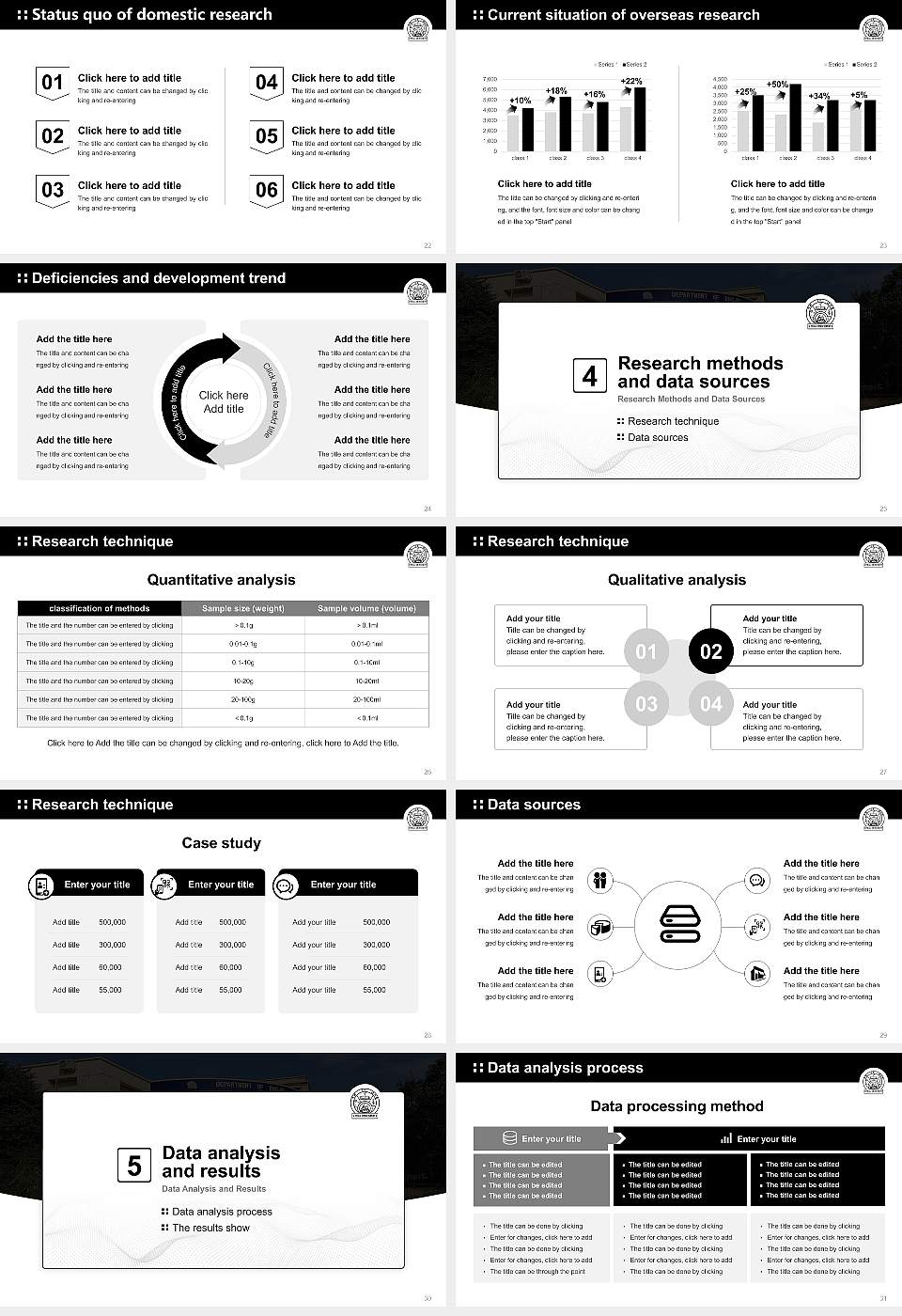 Utkal University Graduation Thesis Defense PPT Template16:9 ratio PPT effect preview image4